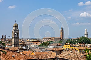 top view of the rooftops of Verona