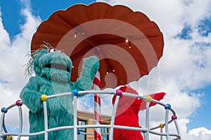 Top view of Rosita and Elmo in Sesame Street Party Parade at Seaworld 6