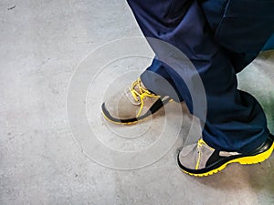 Top view of the safety shoes photo
