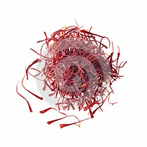 Top View of Saffron Threads