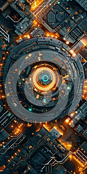 Top view of a secure digital framework.