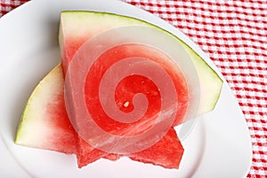Top view seedless watermelon