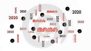 Top View of Several Pelote Pala 2020 Designs with Some Balls photo