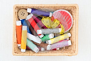 Sewing tools in a box