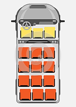 Seat Map of Passenger Big Van Car