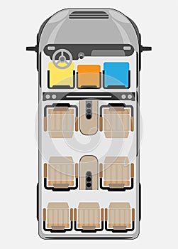Seat Map of Passenger Big Van Car