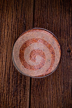 Top view of Shrimp paste is local cuisine food in  thailand