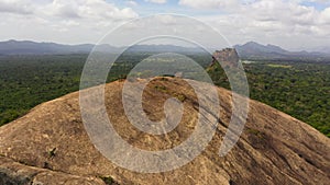 Top view of Sigiriya lion rock fortress, Sri Lanka.