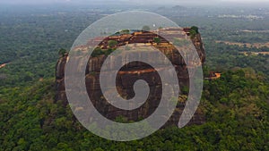 Top view of Sigiriya lion rock fortress, Sri Lanka.