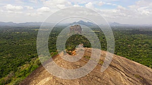 Top view of Sigiriya lion rock fortress, Sri Lanka.