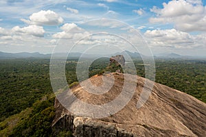 Top view of Sigiriya lion rock fortress, Sri Lanka.