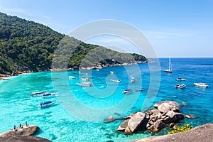 Top view of Similan island at Mu Koh Surin National Park, Phangnga Province, Thailand