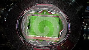 Top View Soccer Stadium In Sao Paulo Brazil. Sao Paulo Stadium.