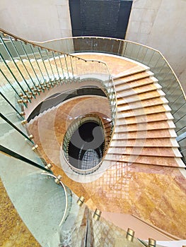 Top view Spiral stairs