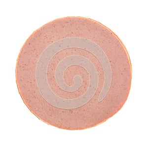 Top view of a stack of bologna