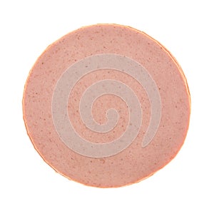 Top view of a stack of bologna photo