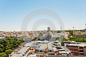 Top view on streets and houses of Barcelona