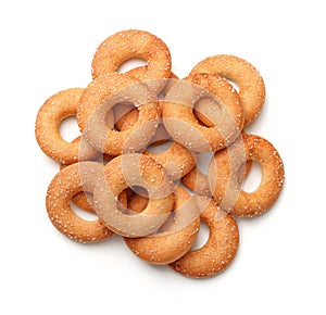Top view of sugar ring biscuits
