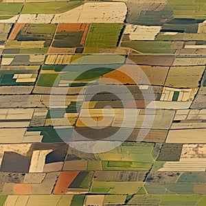 Top view of summer farmers' fields