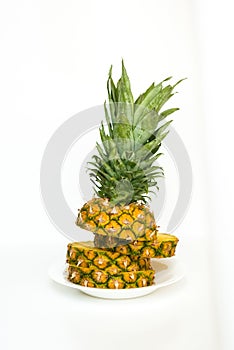 Sliced fresh pineapple