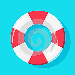 Top view of Swim Tube on water, For Summer Icon, Background Design.