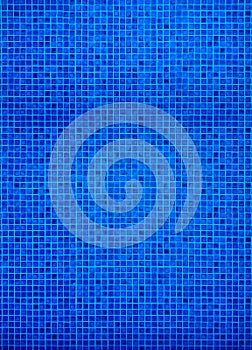 Top view, Swimming pool with blue tile surface