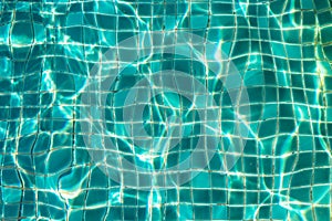 Top view swimming pool and caustic ripple background