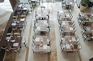 Top view Dining table