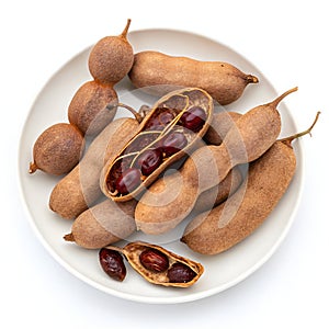 Top View of Tamarind Fruit Plate