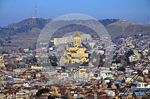 Top view of Tbilisi