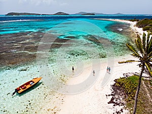 Top view of Tobago cays