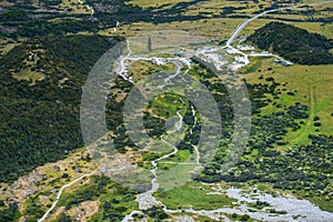 Top view of track way in Mt Cook natinal park (Muller hut track) I