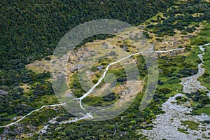 Top view of track way in Mt Cook natinal park (Muller hut track) I