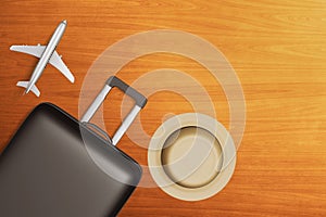 Top view travel concept on 3d illustrations