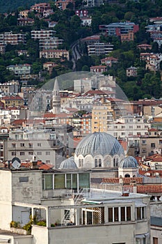 Top view of Trieste, Italy