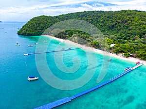 Top view of tropical RAYA island, Phuket Province, Thailand