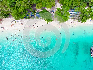 Top view of tropical RAYA island, Phuket Province, Thailand