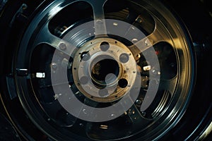 a top view of an unwound film reel