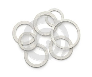 Top view of various paronite gaskets