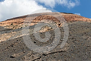 Top view volcano at Vulcano, Aeolian Islands near Sicily, Italy