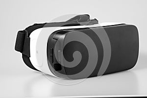 Top view VR virtual reality glasses on white background