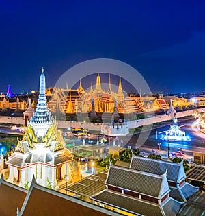Top view of Wat Phra Si Rattana Satsadaram, Thailand