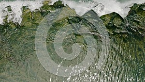 Top view of water flowing down in Tinuy an falls. Mindanao, Philippines.