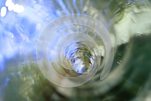 Top view of Whirlpool with neon light