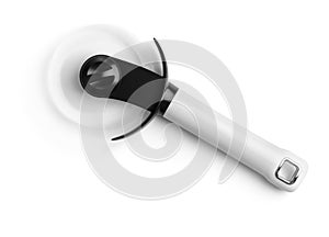 White plastic pizza cutter