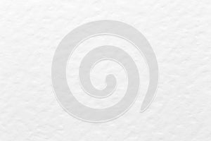Top view of white watercolor paper texture background. photo