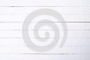 Top view of white wood texture background, wooden table. Flat lay. - Image