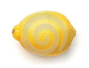 Top view of whole ripe lemon