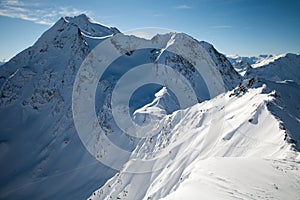 Top view of winter Alps in Paradiski