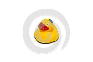 Top view Yellow rubber duck